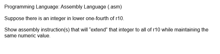 Solved Programming Language: Assembly Language (.asm) | Chegg.com