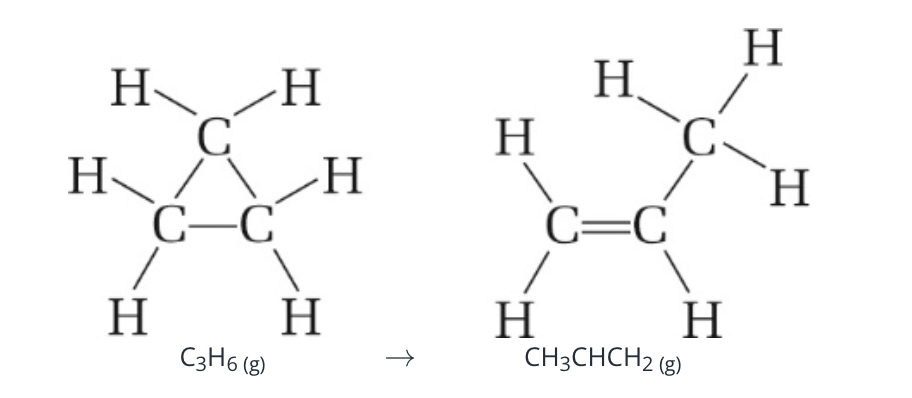 Solved Cyclopropane (C3H6) is a gas with high chemical | Chegg.com
