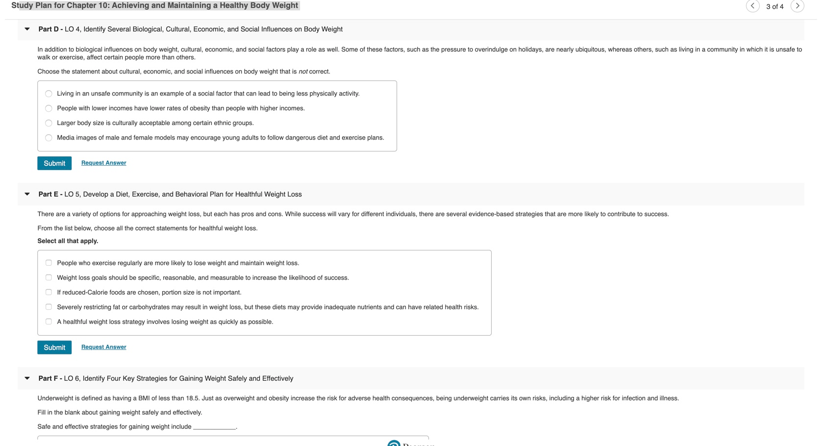 Solved Study Plan for Chapter 10: Achieving and Maintaining | Chegg.com