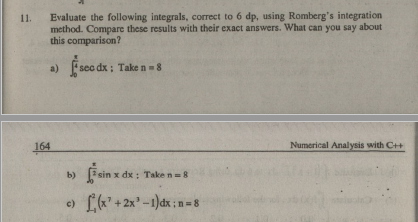 Solved This question is from chapter 5 Numerical integration | Chegg.com