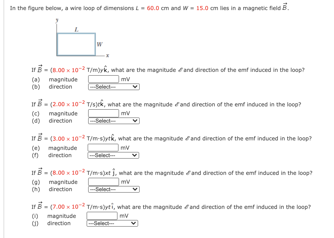 Solved In The Figure Below A Wire Loop Of Dimensions L Chegg Com