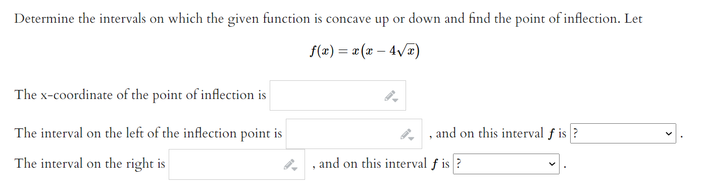Solved Determine the intervals on which the given function | Chegg.com