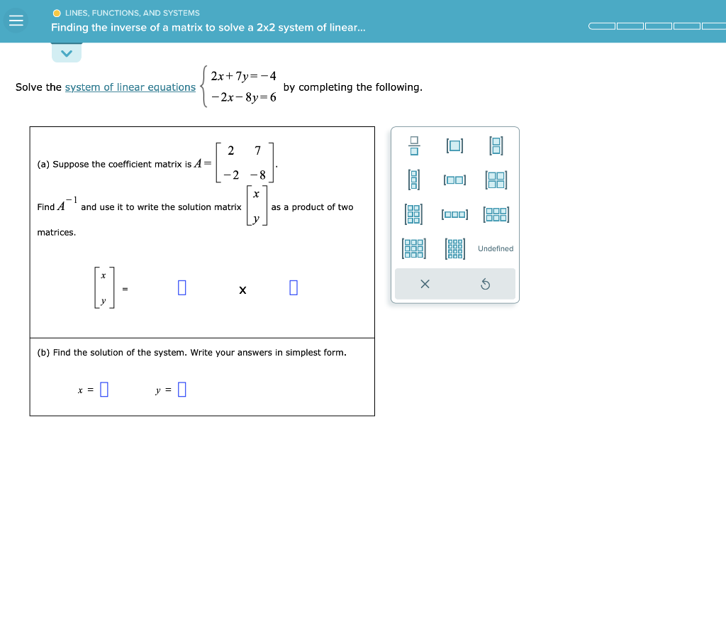 Solved Solve The System Of Linear Equations | Chegg.com