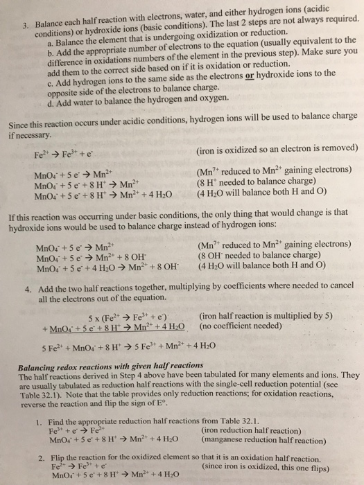 Solved Experiment 32 Independent Exploration of REDOX | Chegg.com