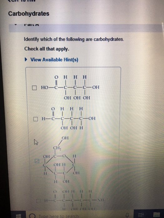 All Of The Following Are Carbohydrates Except Solved Carbohydrates aILH Identify which of the following | Chegg.com