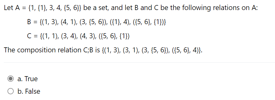 Solved Let A={1,{1},3,4,{5,6}} Be A Set, And Let B And C Be | Chegg.com