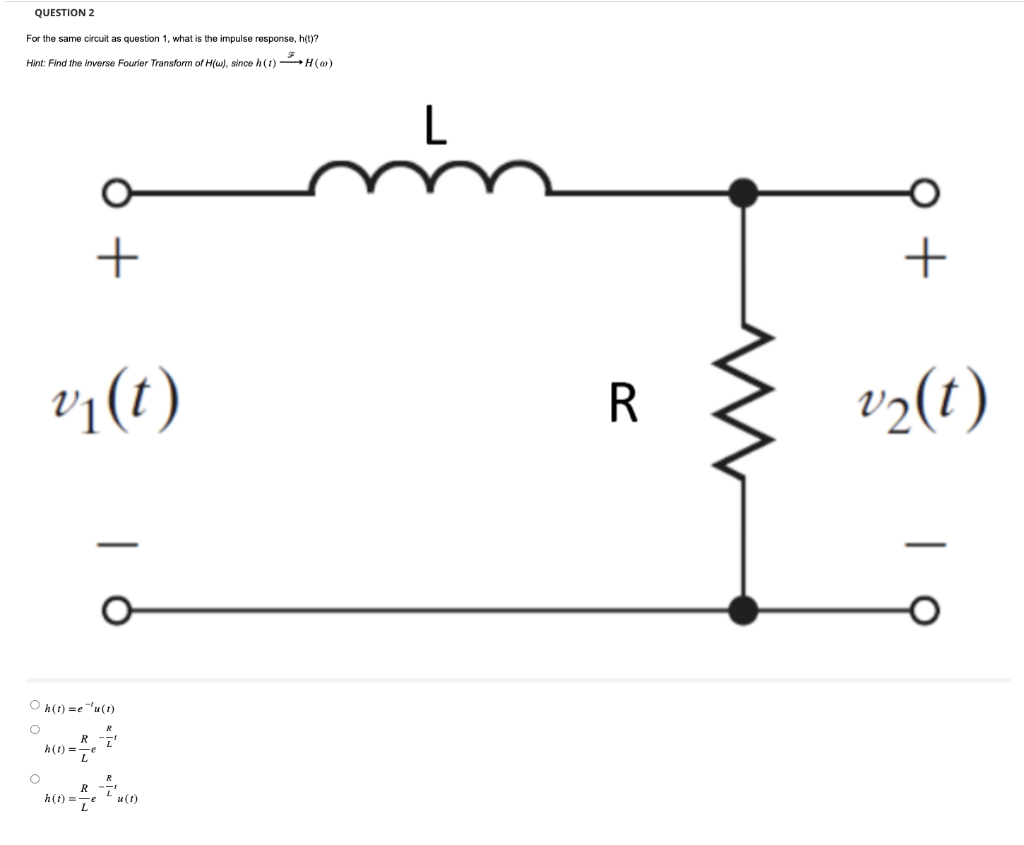Solved QUESTION 2 For the same circuit as question 1 , what | Chegg.com