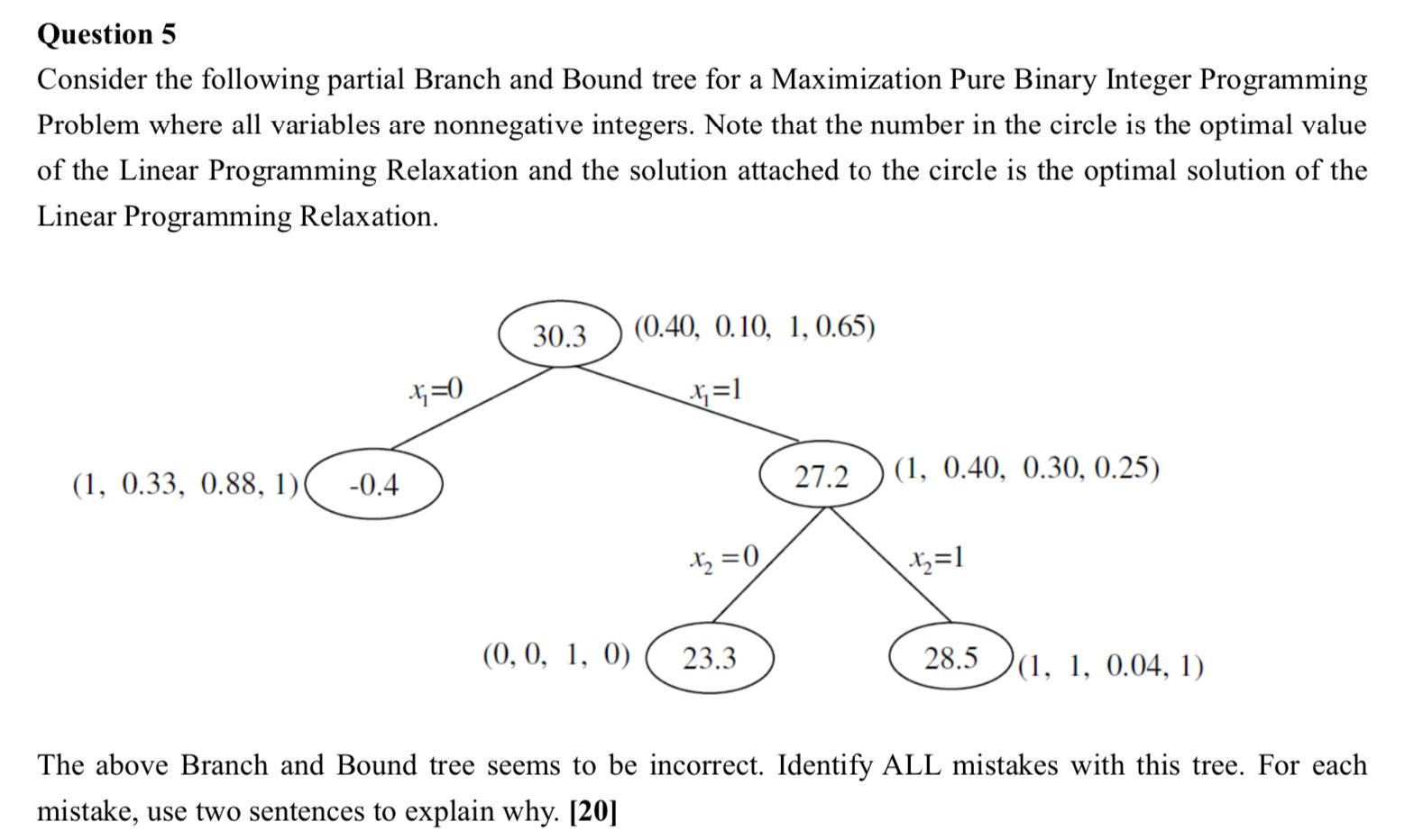 a Question 5 Consider the following partial Branch | Chegg.com