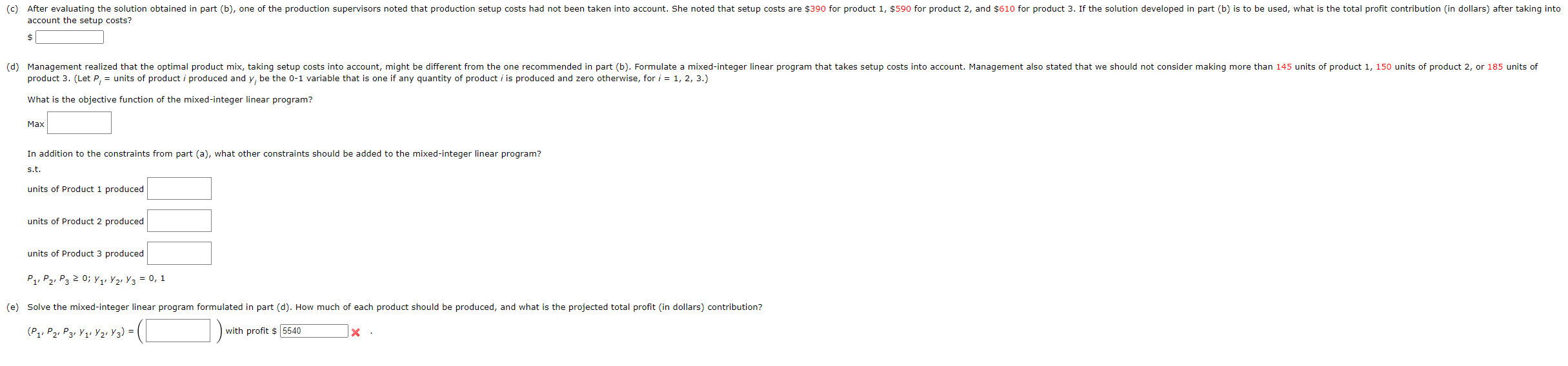 Solved (a) Formulate a linear programming model for | Chegg.com