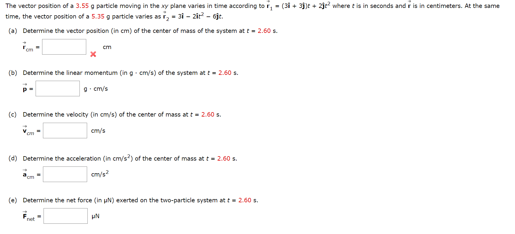 Solved (3ỉ + 3ſ)t + 2ĵt? where t is in seconds and r is in | Chegg.com