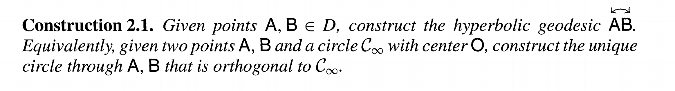 Solved Construction 2.1. Given Points A, B E D, Construct | Chegg.com