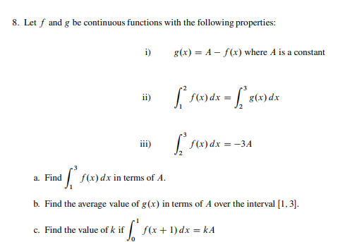 Solved 8 Let F And G Be Continuous Functions With The Fo Chegg Com