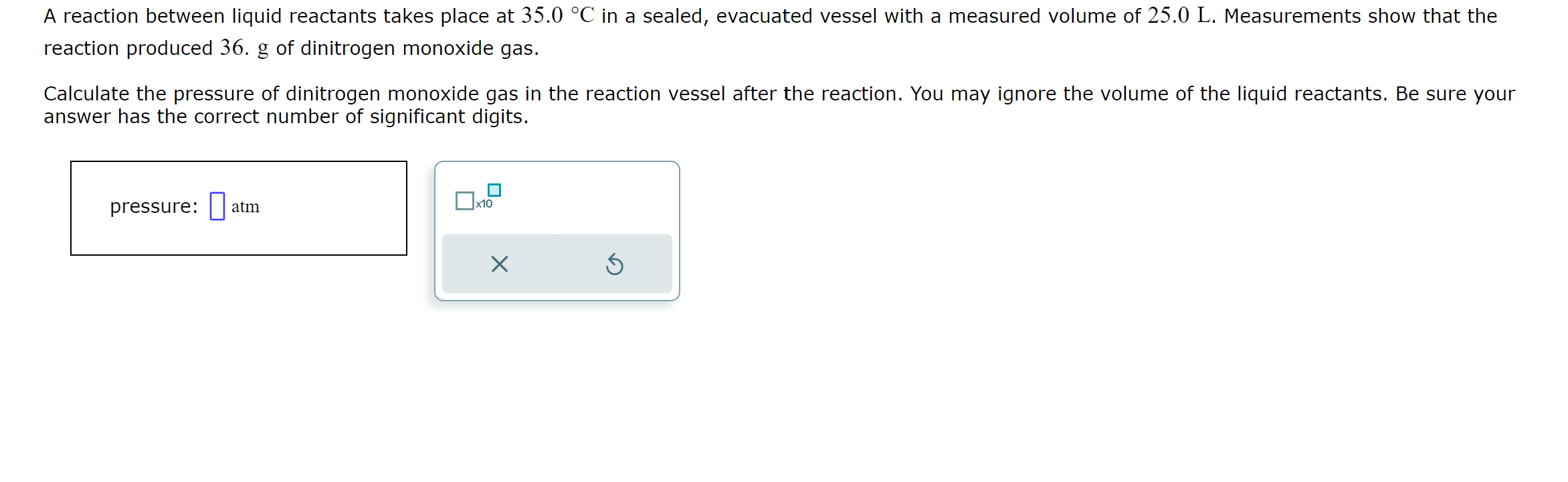 Solved A reaction between liquid reactants takes place at | Chegg.com