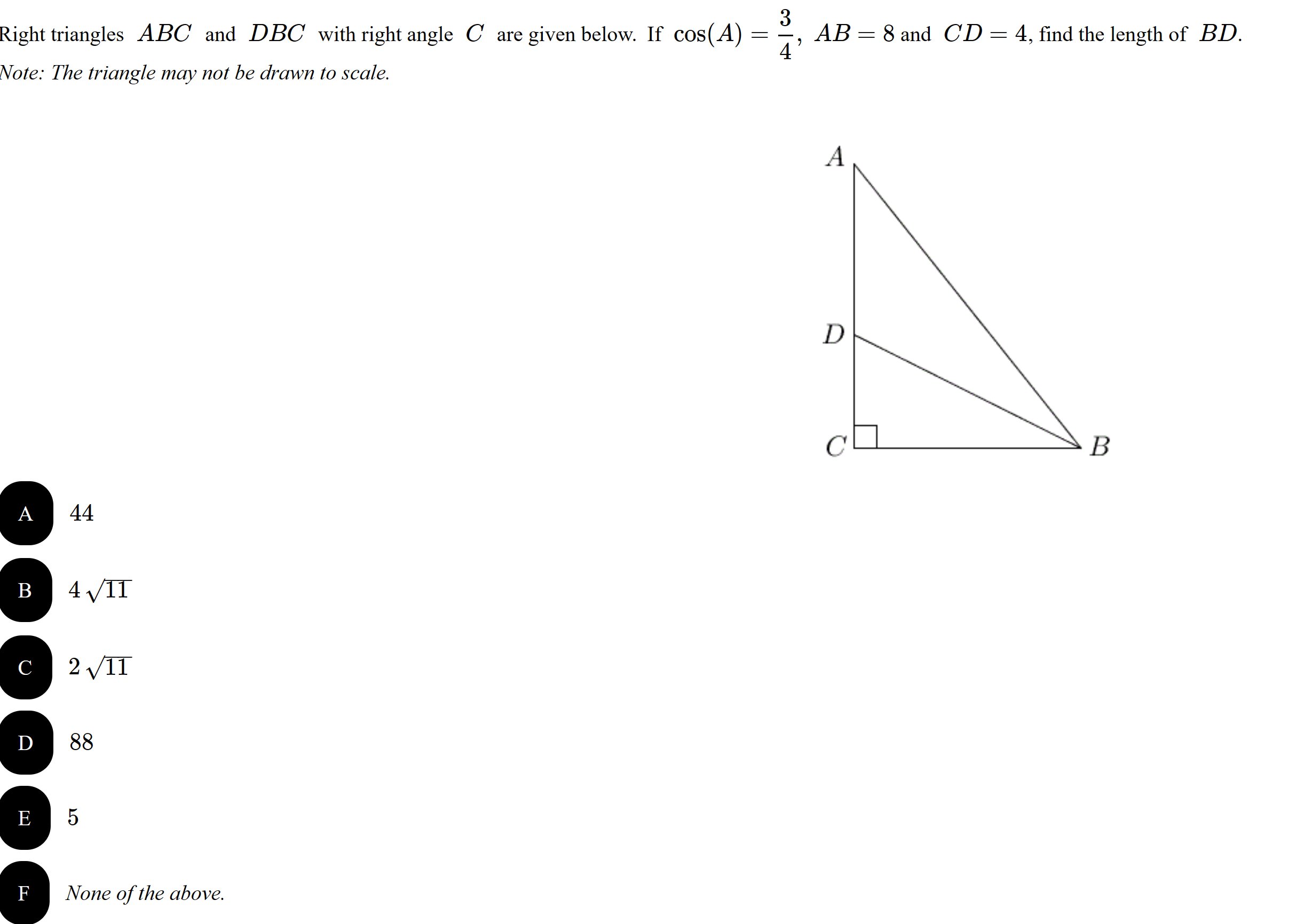 Solved Right Triangles ABC And DBC With Right Angle C Are | Chegg.com