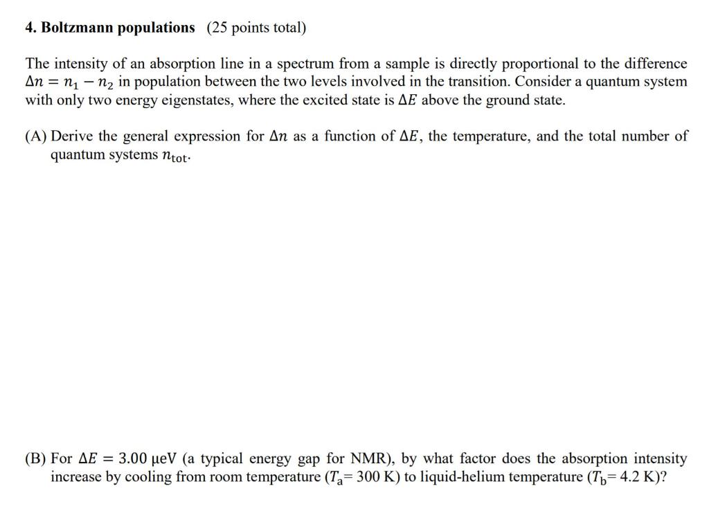 Solved The intensity of an absorption line in a spectrum | Chegg.com