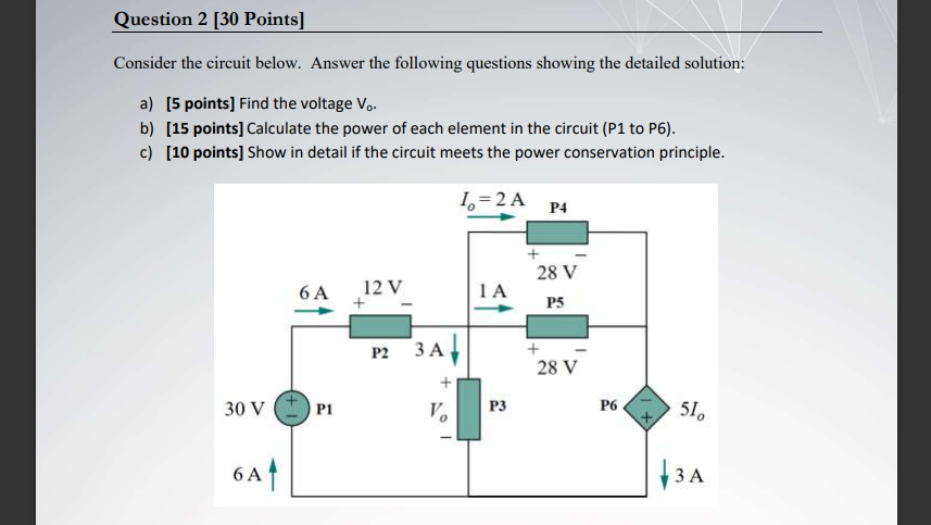 Solved Question 1 [40 Points] Consider the circuit below and | Chegg.com