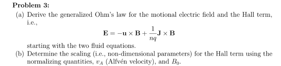 Solved (a) Derive the generalized Ohm's law for the motional | Chegg.com