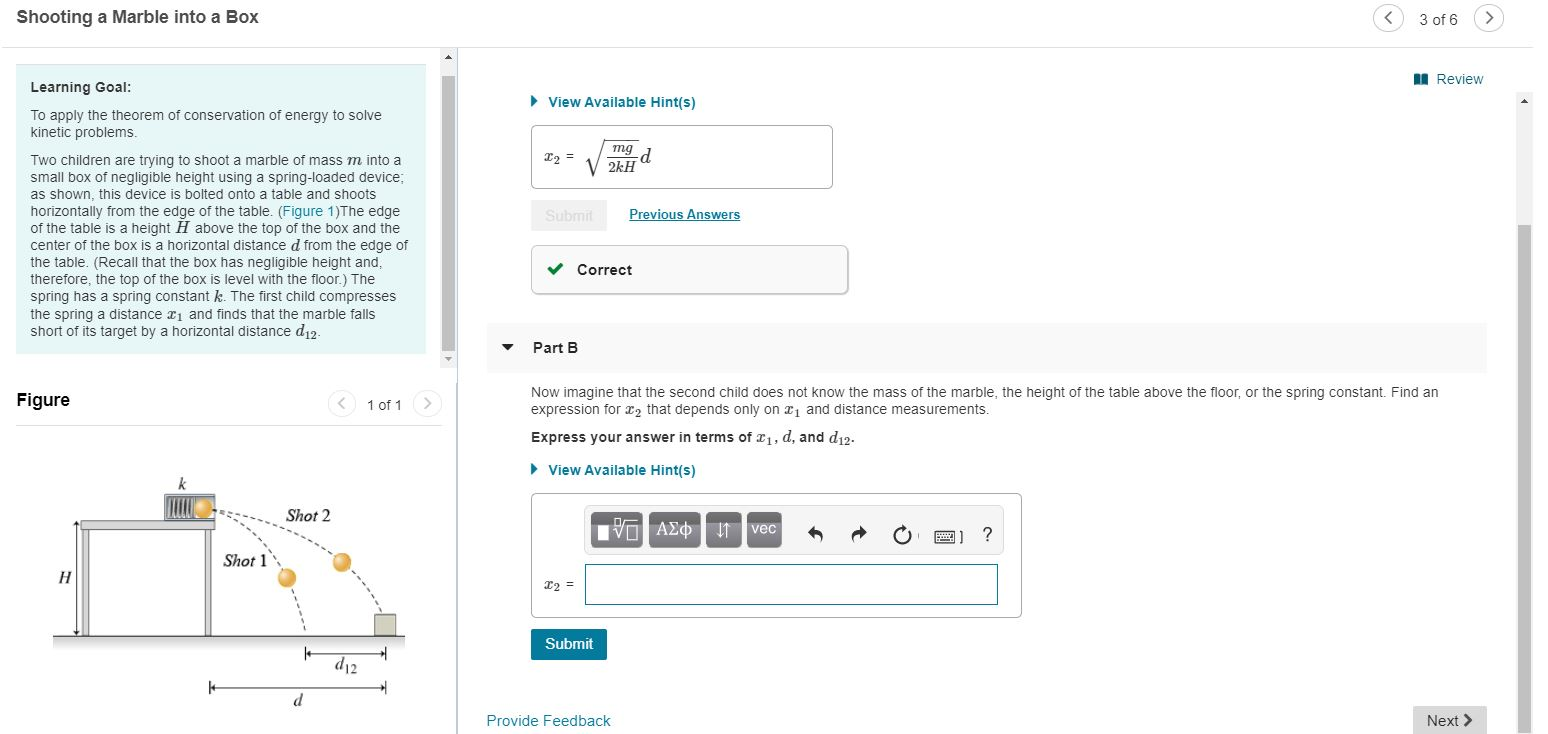 Solved Shooting A Marble Into A Box I Review Chegg