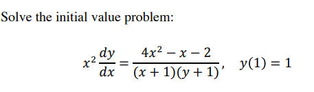 Solved Solve the initial value problem: | Chegg.com