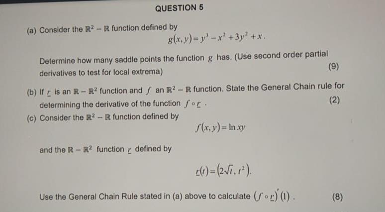 Solved QUESTION 5 (a) Consider the R2 - R function defined | Chegg.com