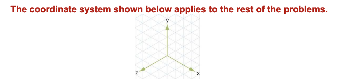 Solved The coordinate system shown below applies to the rest | Chegg.com