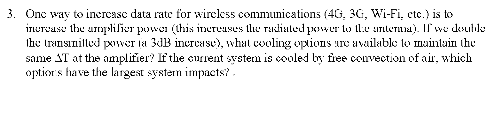 3. One way to increase data rate for wireless | Chegg.com