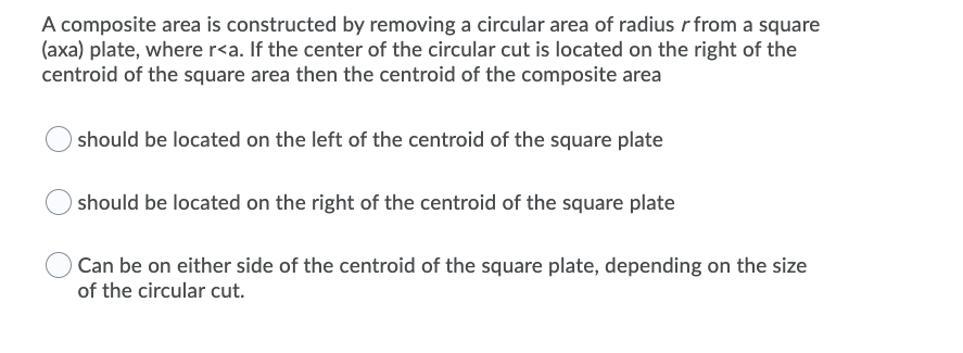 Solved A composite area is constructed by removing a | Chegg.com