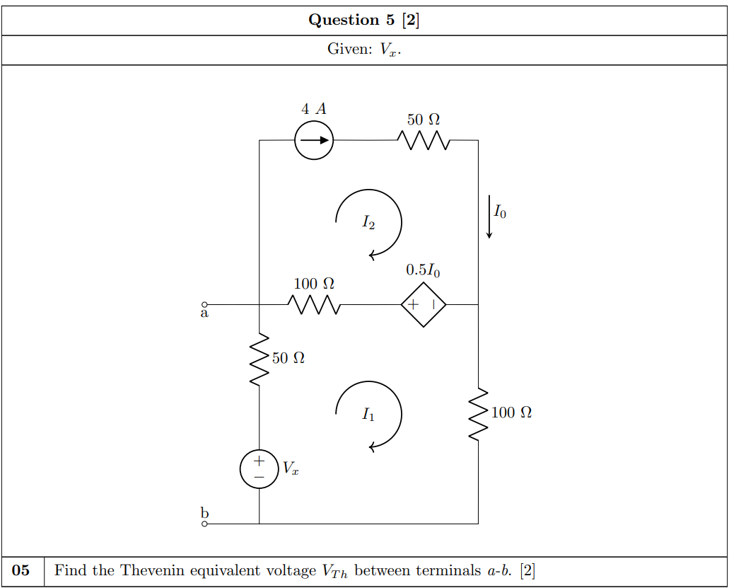 Solved Find the Thevenin equivalent voltage VTh between | Chegg.com