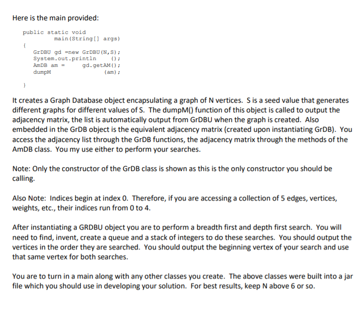 I have provided 3 Java classes in a jar file for your | Chegg.com