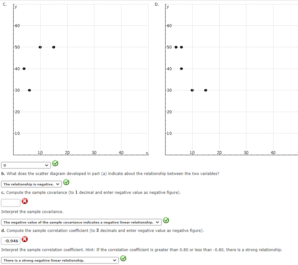 solved-five-observations-taken-for-two-variables-follow