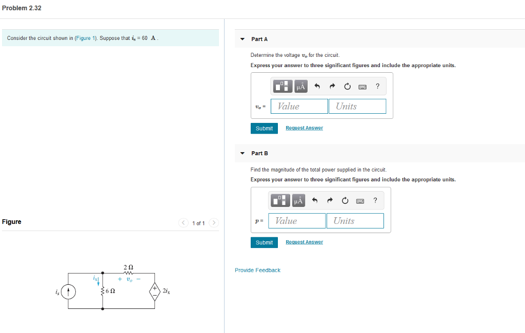 Solved Problem 2.32 Consider the circuit shown in (Figure | Chegg.com