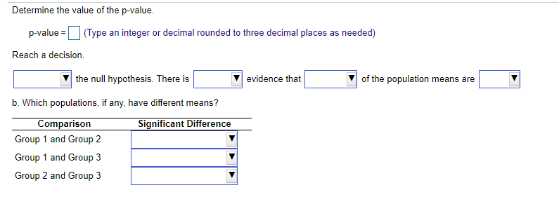 Solved The table available below shows three samples | Chegg.com