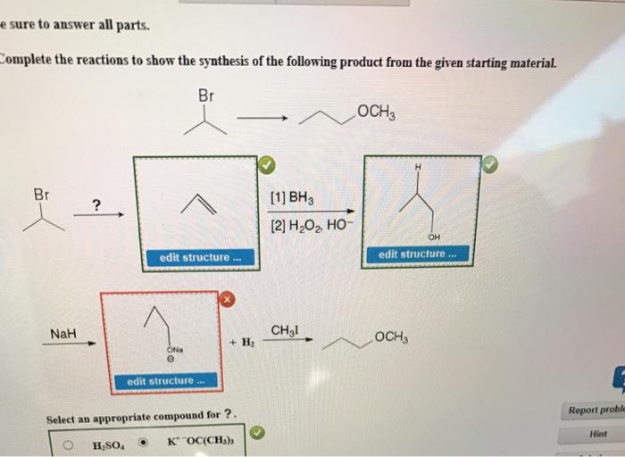 Solved Complete the reactions ton show the synthesis of the