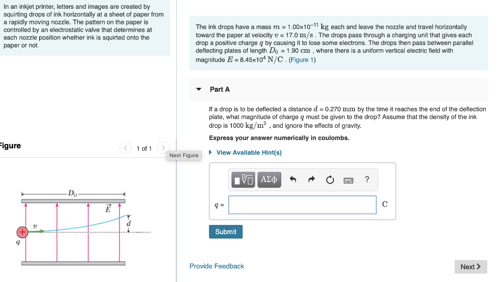 Solved In an inkjet printer, letters and images are created | Chegg.com