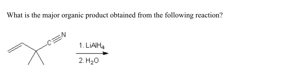 Solved What is the major organic product obtained from the | Chegg.com