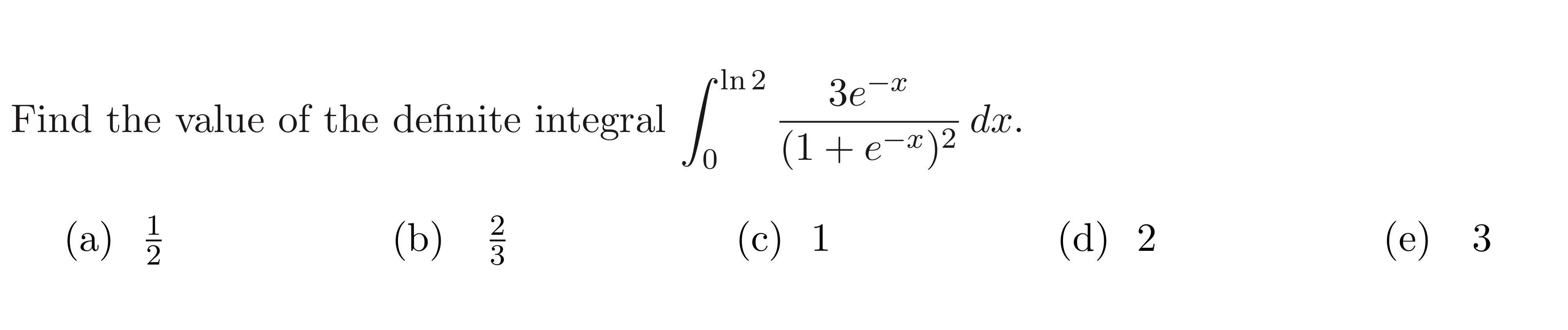 Solved Find the value of the definite integral | Chegg.com