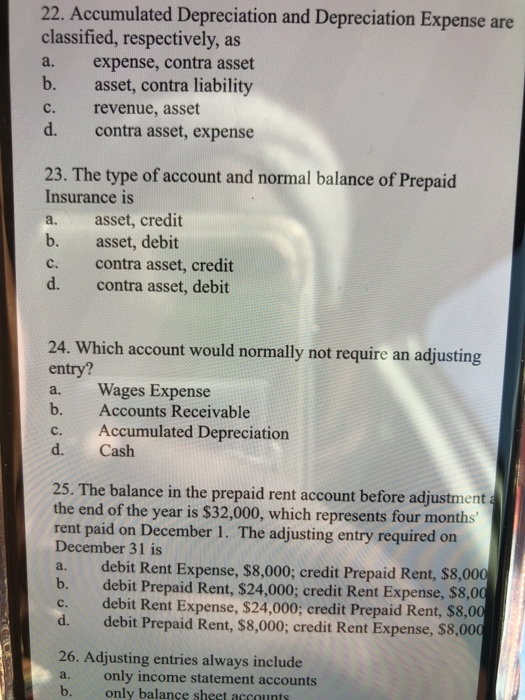 Solved 22. Accumulated Depreciation and Depreciation Expense | Chegg.com