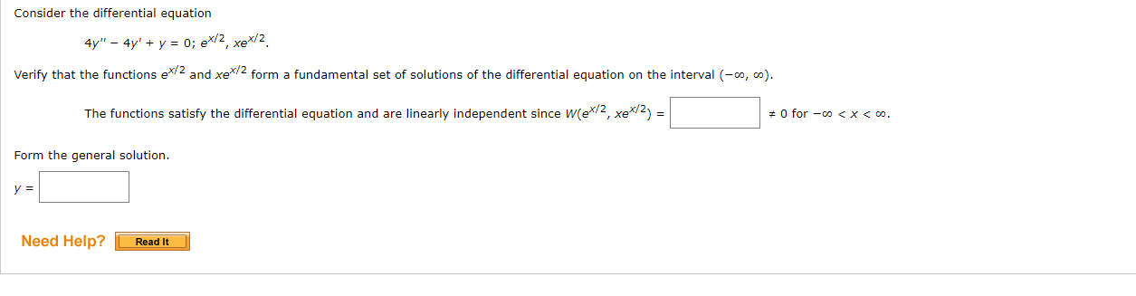 Solved Consider The Differential Equation 4y 4y Y 0 3876