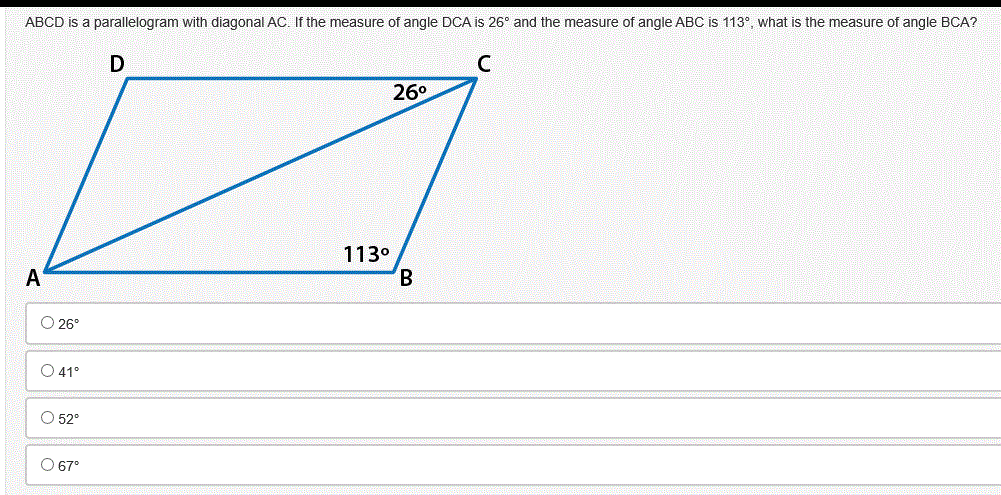 Solved Abcd Is A Parallelogram With Diagonal Ac If The M Chegg Com