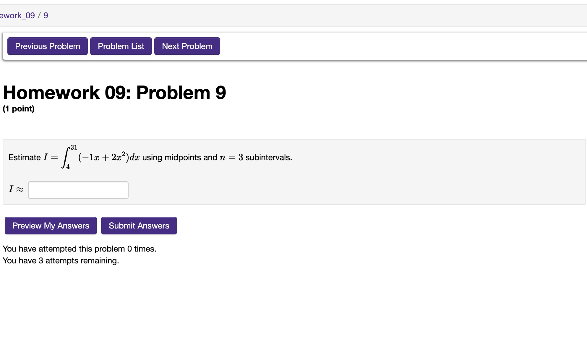 Solved Homework 09: Problem 9 (1 Point) Estimate | Chegg.com