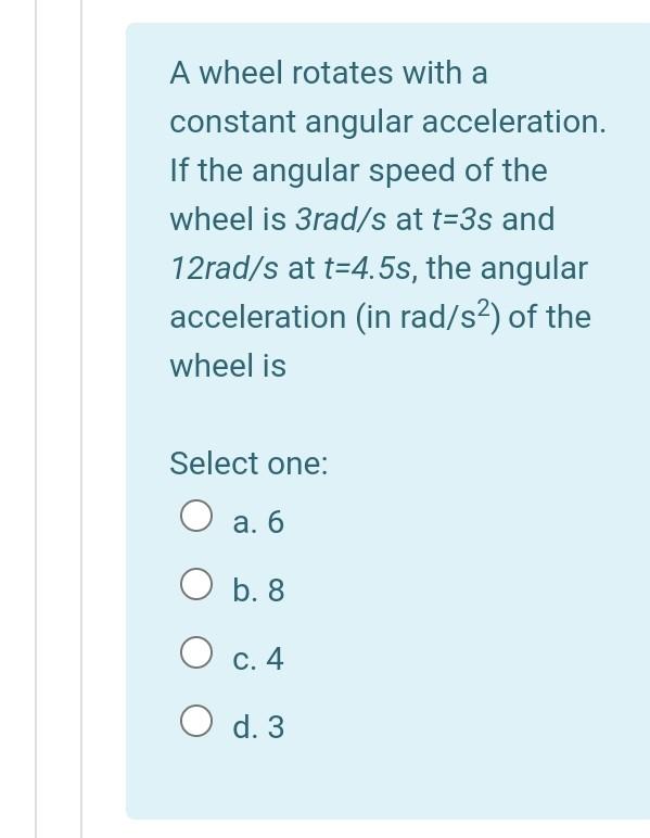 Solved A Wheel Rotates With A Constant Angular Acceleration. | Chegg.com