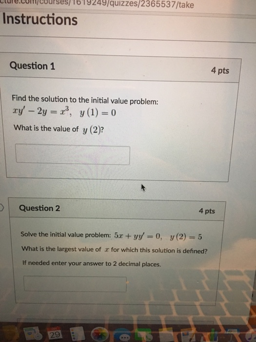Solved Find the solution to the initial value problem xy'
