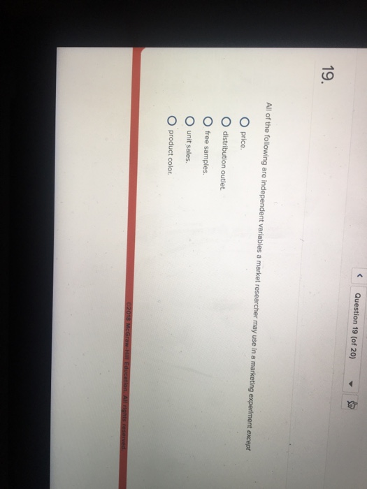 Solved Chapter 8 Quiz Question 4 (of 20) 4. If a marketing | Chegg.com