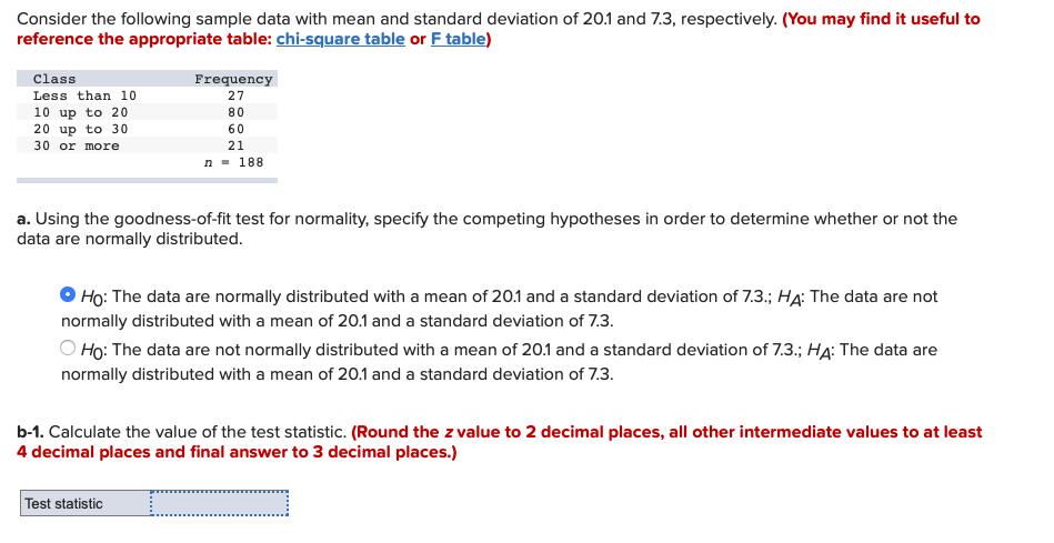Solved Consider the following sample data with mean and | Chegg.com