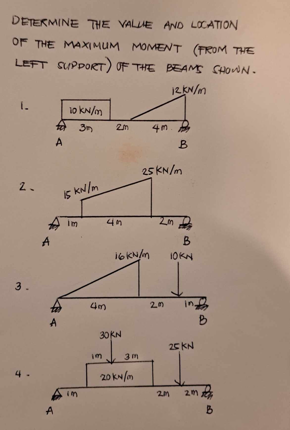 Solved DETERMINE THE VALUE AND LOCATION OF THE MAXIMUM | Chegg.com