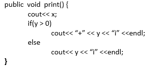 Solved Write a complete C++ program that implements Complex | Chegg.com