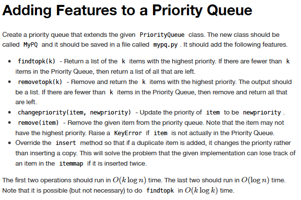 Python question: Here is the starter code pq.py that | Chegg.com