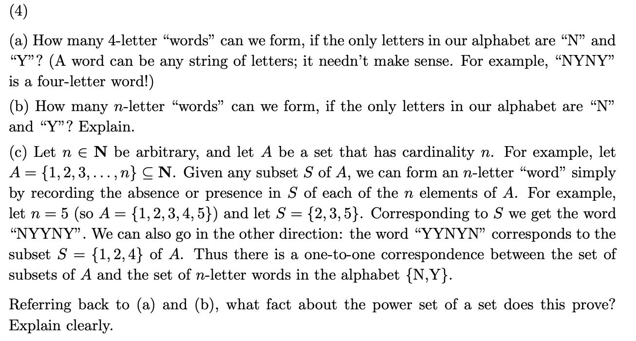 Solved a How many 4 letter words can we form if