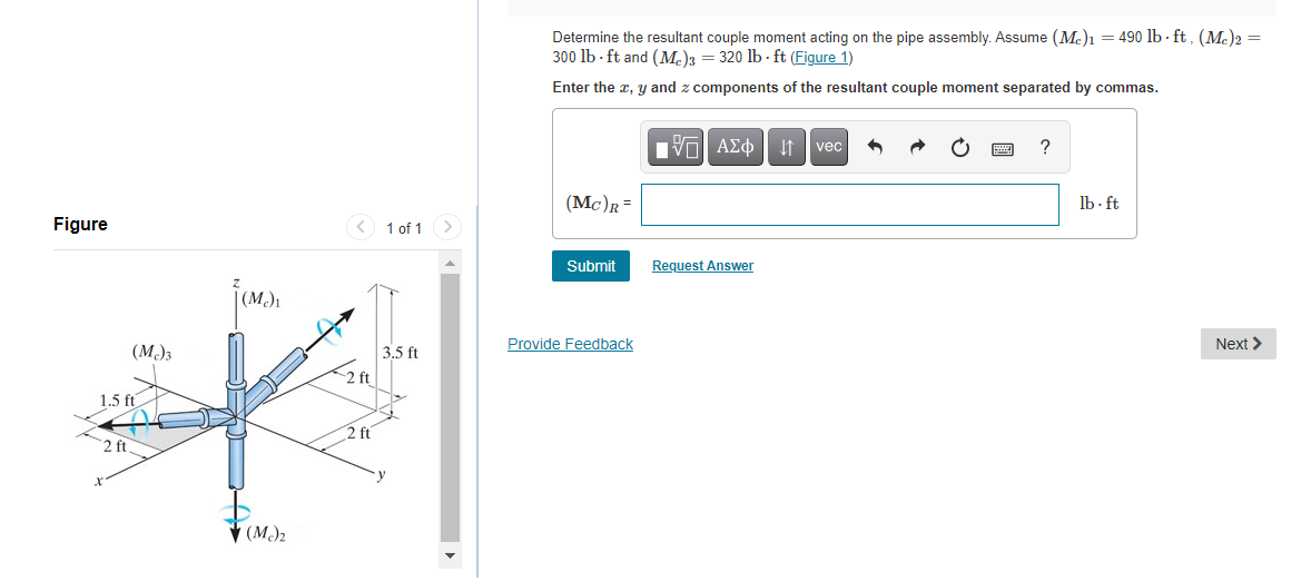 Solved Determine The Resultant Couple Moment Acting On The | Chegg.com