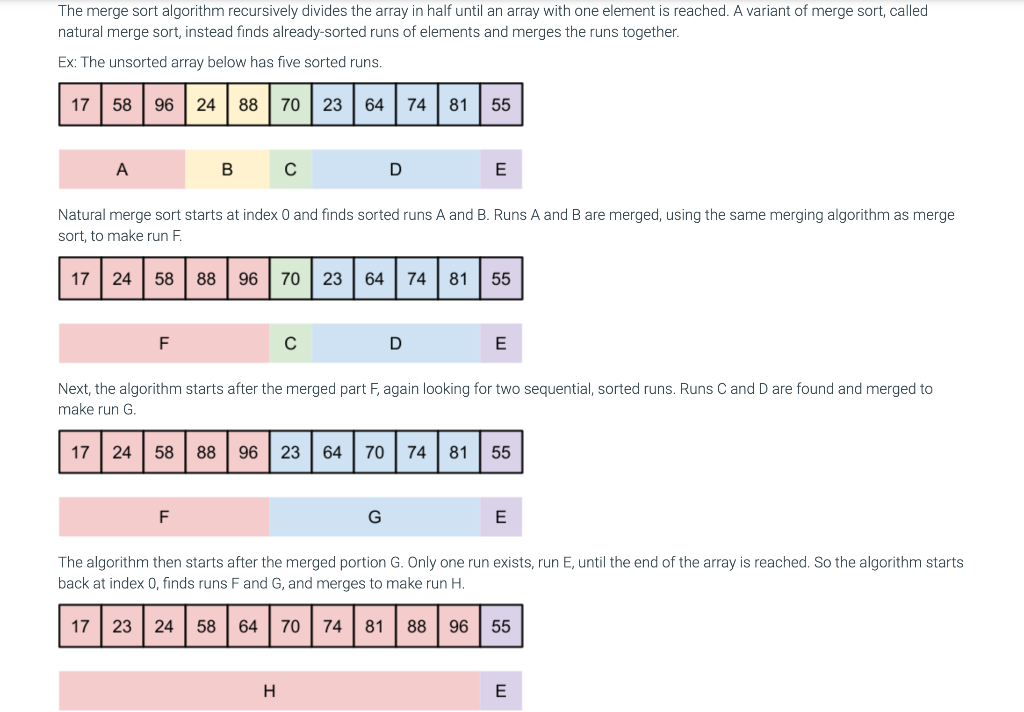 solved-the-merge-sort-algorithm-recursively-divides-the-chegg